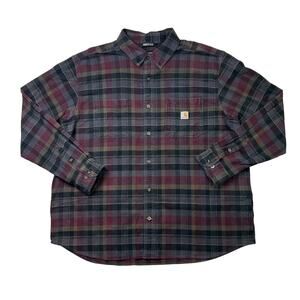 Carhartt Rugged Flex Relaxed Fit Flannel Long-Sleeve Plaid Shirt